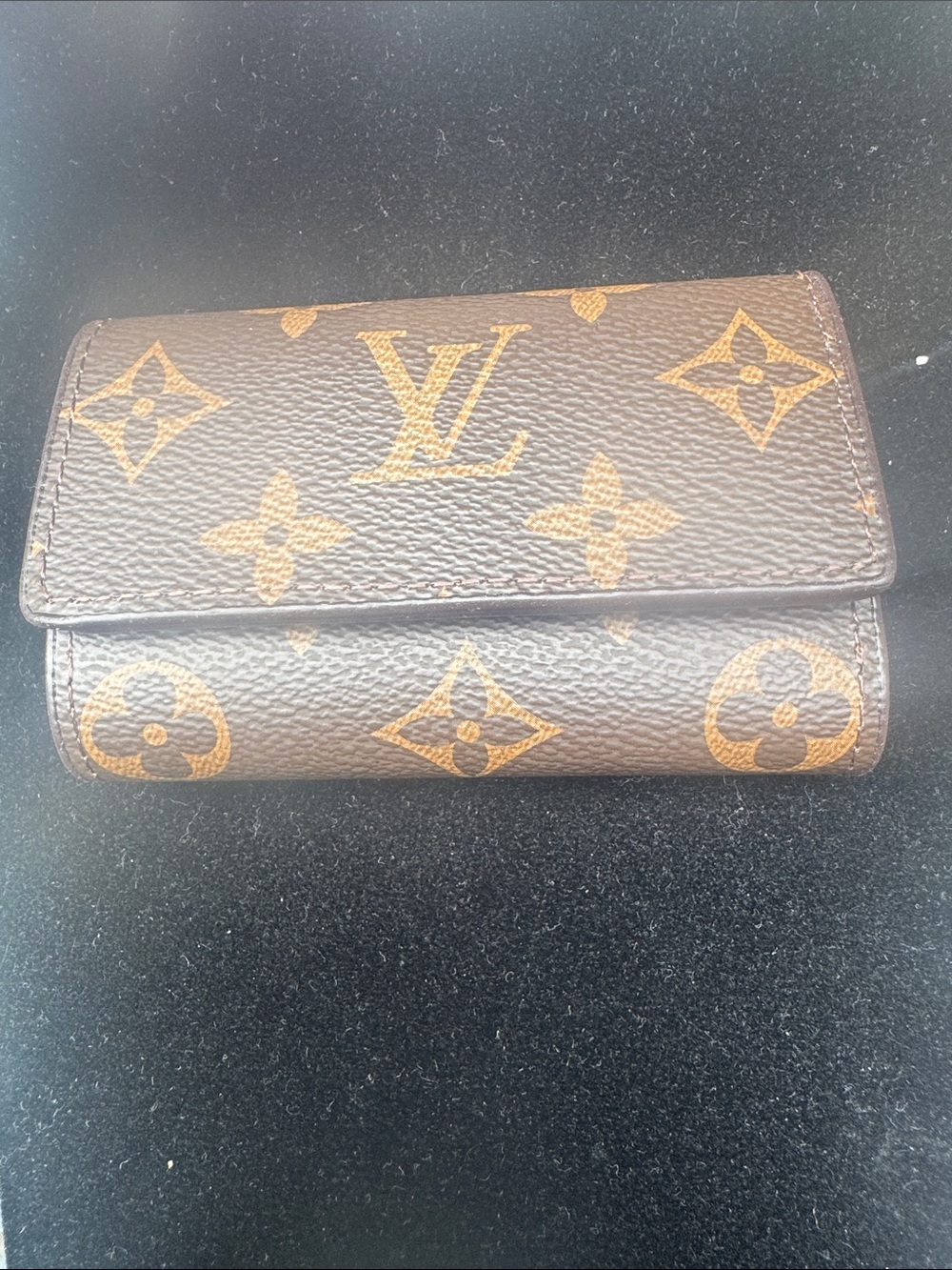Canvas Compact Wallet and key hold in Brown and Tan